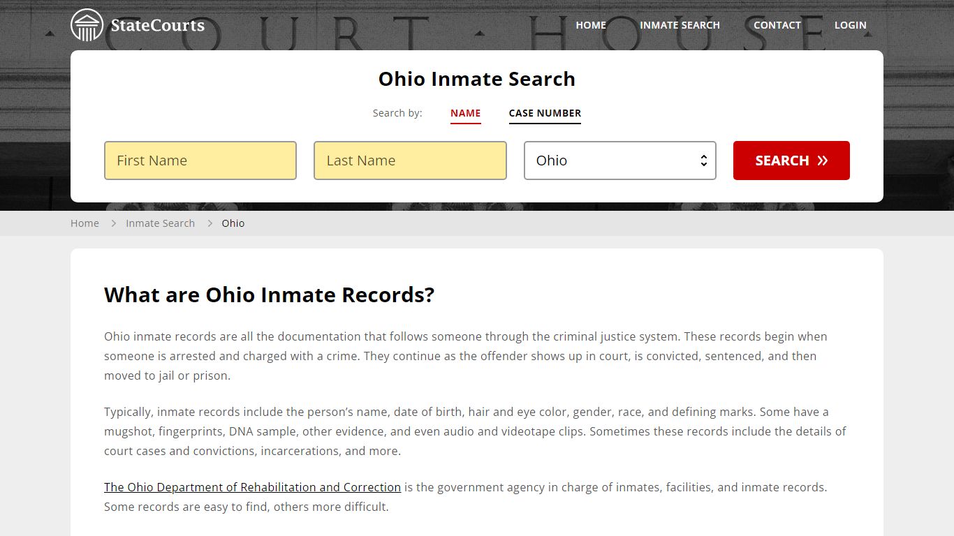 Ohio Inmate Search, Prison and Jail Information - StateCourts